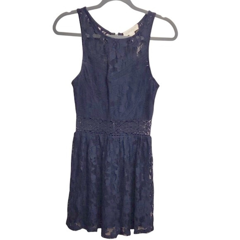 2 for $15 Forever 21 Lace Mini Dress S Blue Coquette Romantic Cocktail Night Out